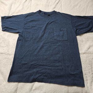 Vintage Honors Blue Short Sleeve Pocket Crew Neck T Shirt L